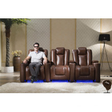 Muebles de casa Sofá reclinable de cuero modelo 929